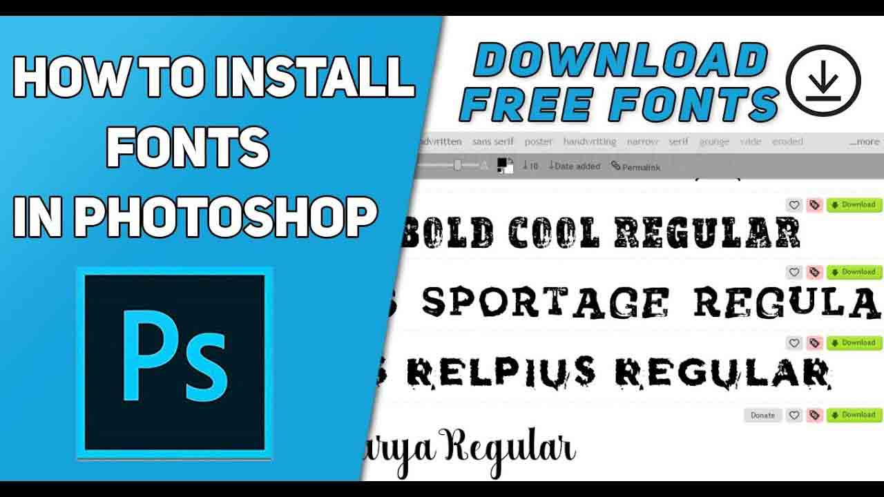 How to Install Fonts in Photoshop and Download Free Fonts
