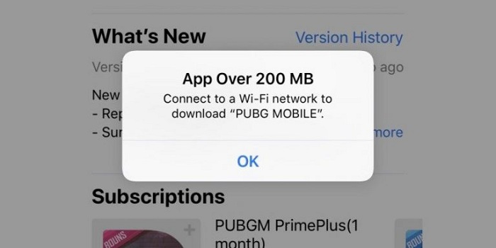 Apple iOS Has Allowed Downloads Of 200 MB Files OverThe Internet.