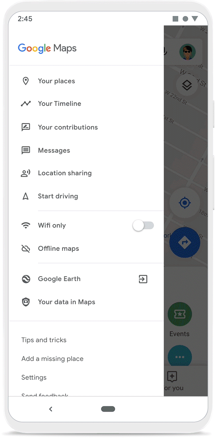 Google Maps Android iOS mobile application