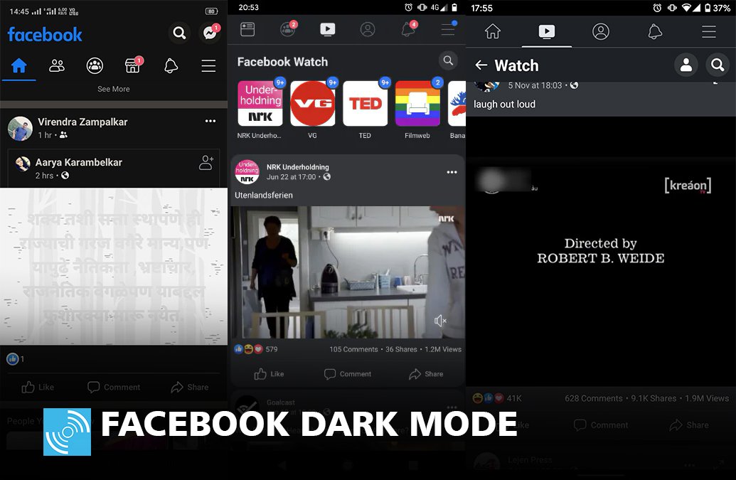 Facebook begins Public testing of Dark Mode for the Official App; Toggle will appear in Settings soon