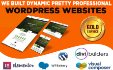 I will create a wordpress website by elementor, divi, wpbakery